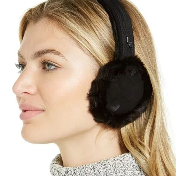 Koolaburra By Ugg Faux Fur Headband Earnuffs- Black - Picture 1 of 5